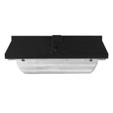 Commercial Electric 120-277-Volt Square Canopy Bronze Integrated LED Outdoor Flush Mount Light with 2200 Lumen - Like New